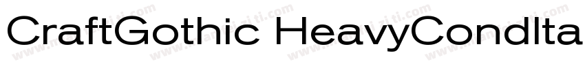 CraftGothic HeavyCondItalic字体转换